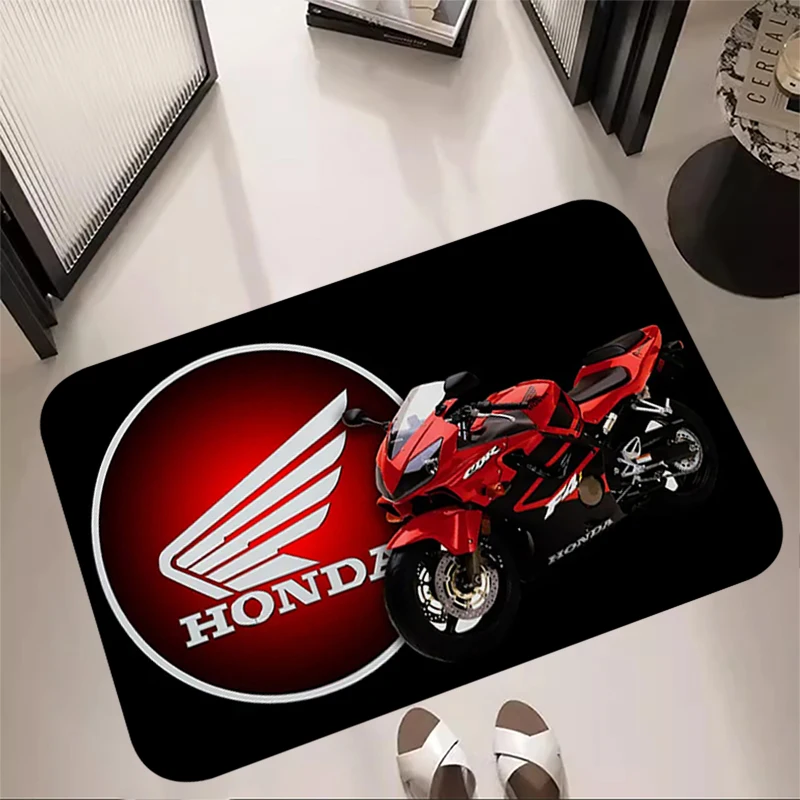 Rally Entrance Doormat Bedside Carpet Black Wing Motorcycle HRC Floor Mats Anti Slip Mat Boot HondsaFoot Rugs Hallway Home Decor