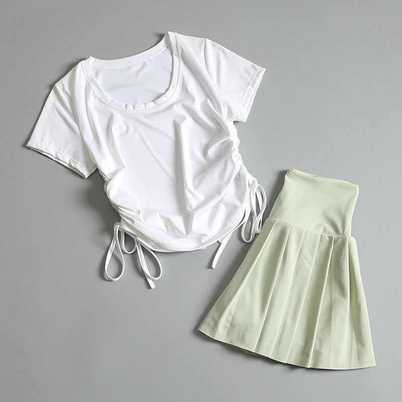 Traje deportivo de yoga para mujer en verano, hermoso, delgado y de cintura alta, delgado y transpirable, profesional, para correr y fitness