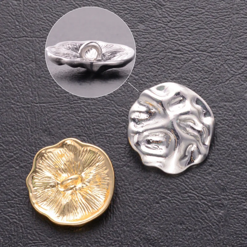 6 قطعة 15/19/23/25 مللي متر جميل الذهب اللون عرقوب أزرار سبائك الزنك غير النظامية شكل أزرار المرأة سترة بلوزة اكسسوارات