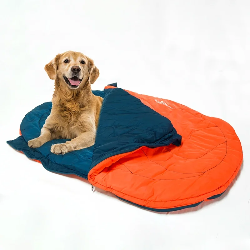 

Small Mid Dogs Sleeping Bag 84x67cm Waterproof Portable Collapsible Blue Ped Bed Travel Camping Warm House Both Sides Available