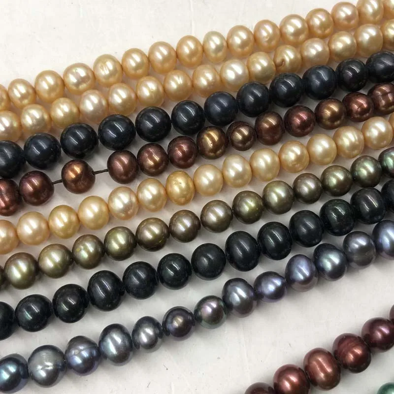 ELEISPL JEWELRY 20 Strands 6-7mm Near Round Potato Mixed Real Pearls #22010331-8