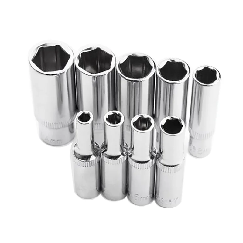 6 Point 1/4 Drive Deep Impact Socket Set Long Reach Crv 4mm 6mm 7mm 8mm 9mm 10mm 11mm 12mm 13mm 14mm