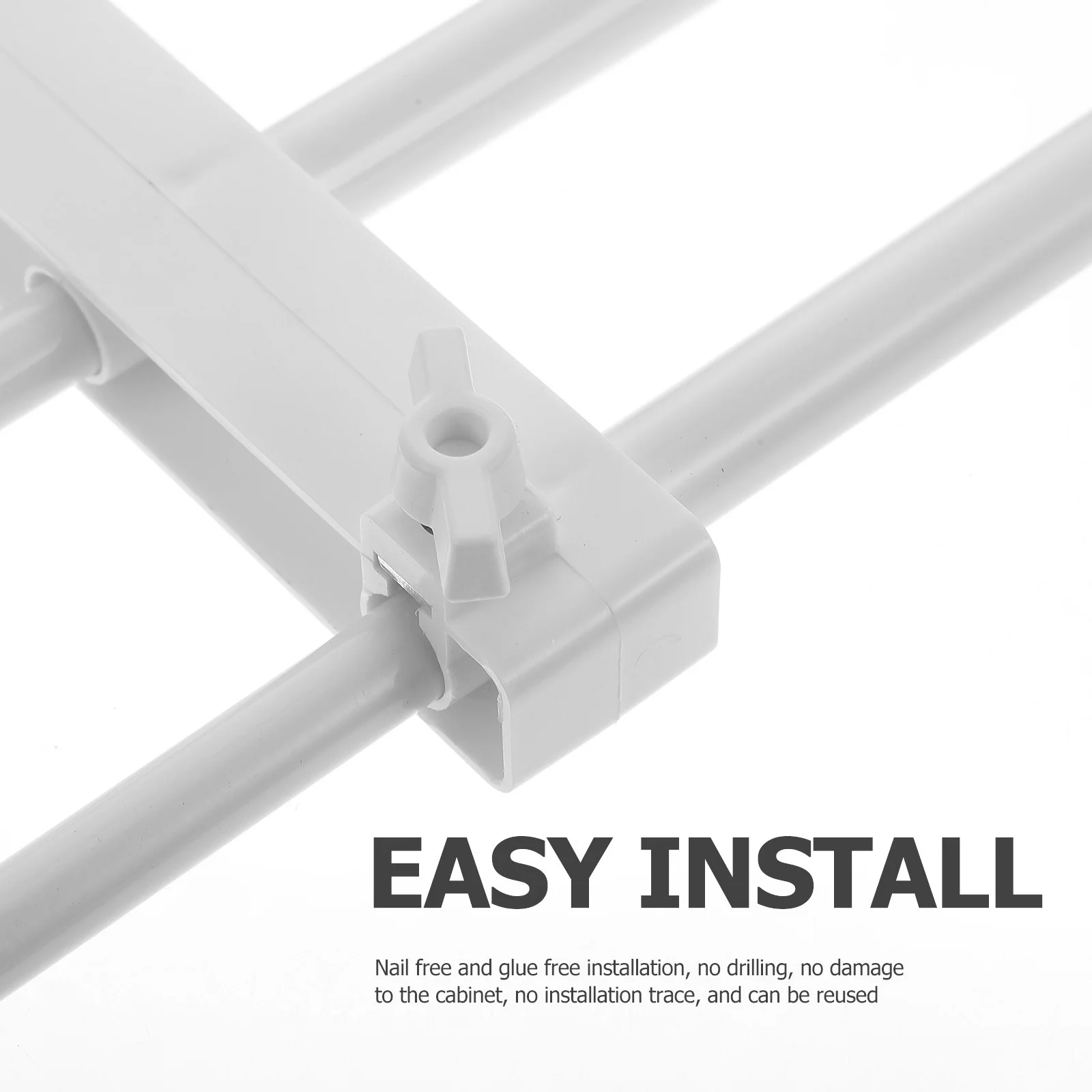 

Expandable Closet Shelf Organizer Adjustable Non-Drilling Storage Rack For Wardrobe Bathroom Kitchen Space Saving Tension Shelf