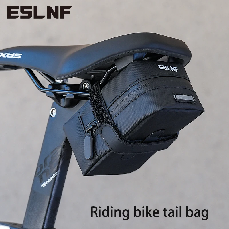 ESLNF Bike Tail Outside Riding TPU Waterproof Mountain Road Bike Saddle Bag Cushion Bag Riding Equipment Riding Storage Bag