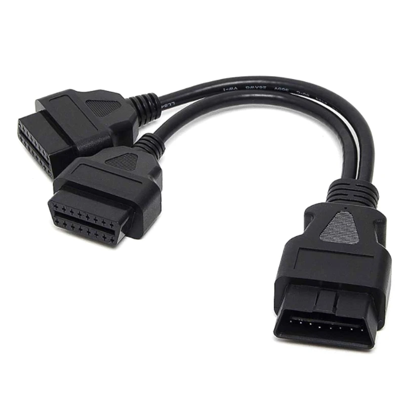 

OBD2 Splitter Y Cable Male Splitter to 2 Female Extension Cable 30cm/12inch Car OBDII Splitter Extension Cable