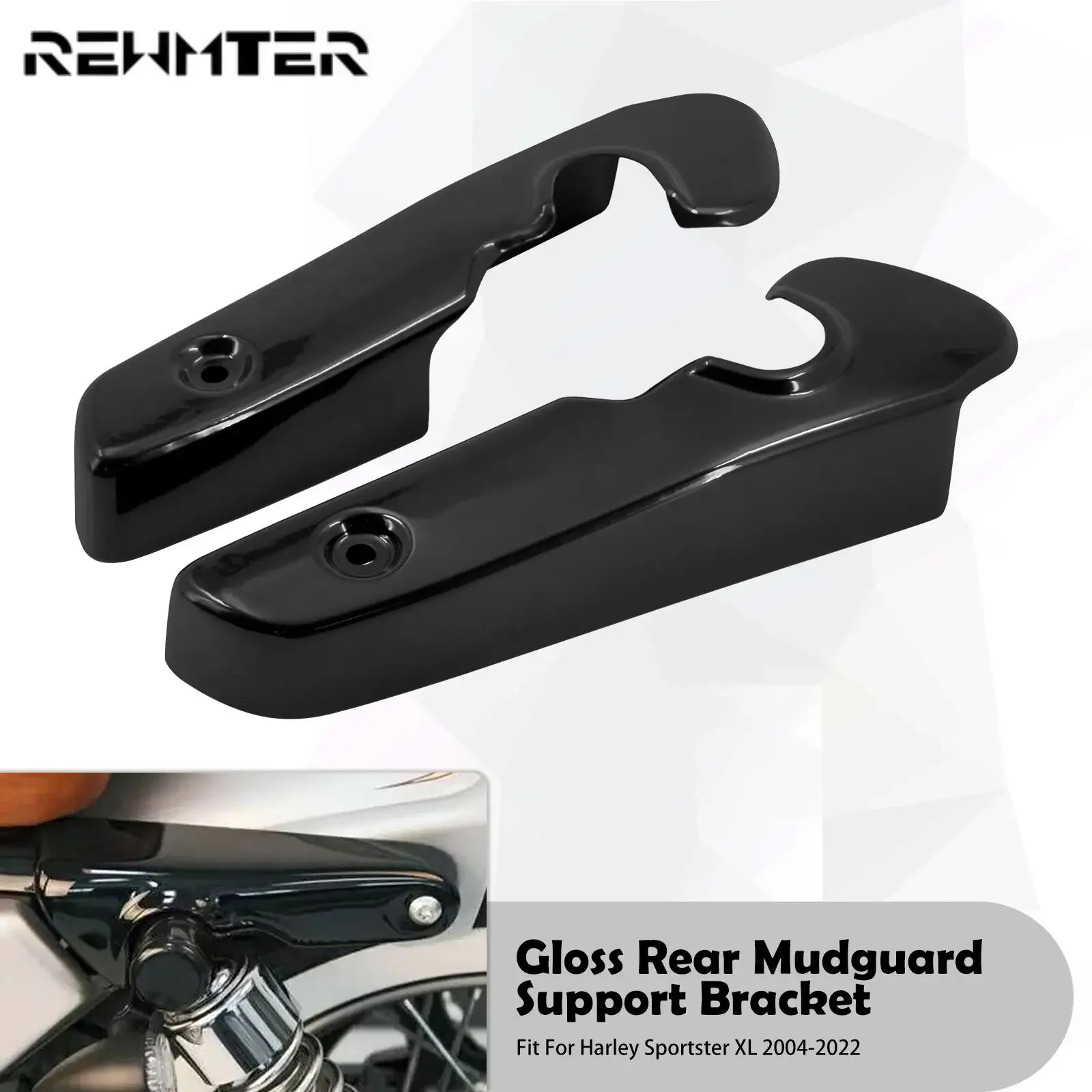 Motorcycle Gloss Matte Black Short Rear Fender Mudguard Support Bracket Turn Signal Struts For Harley Sportster XL883 1200 04-Up