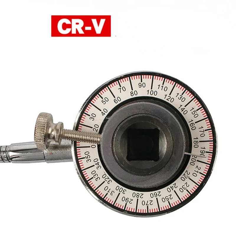 Misuratore angolare di coppia professionale da 1/2" 360 °   Set di clip per chiave dinamometrica regolabile Accessori per chiavi per strumenti di misurazione graduatore