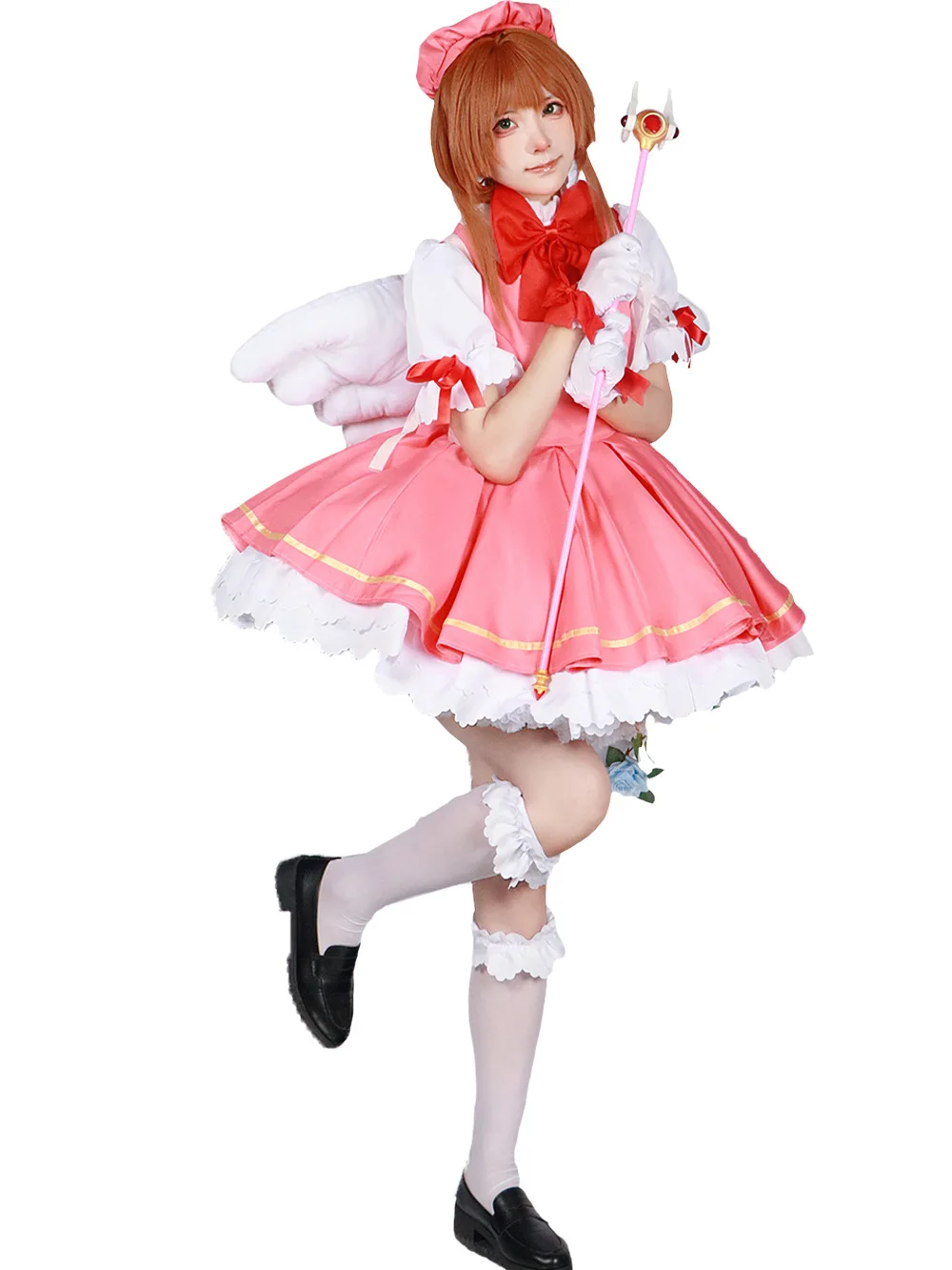 Sakura Sakura Red and White Battle Costume Cosplay Anime Costume Cospaly Female