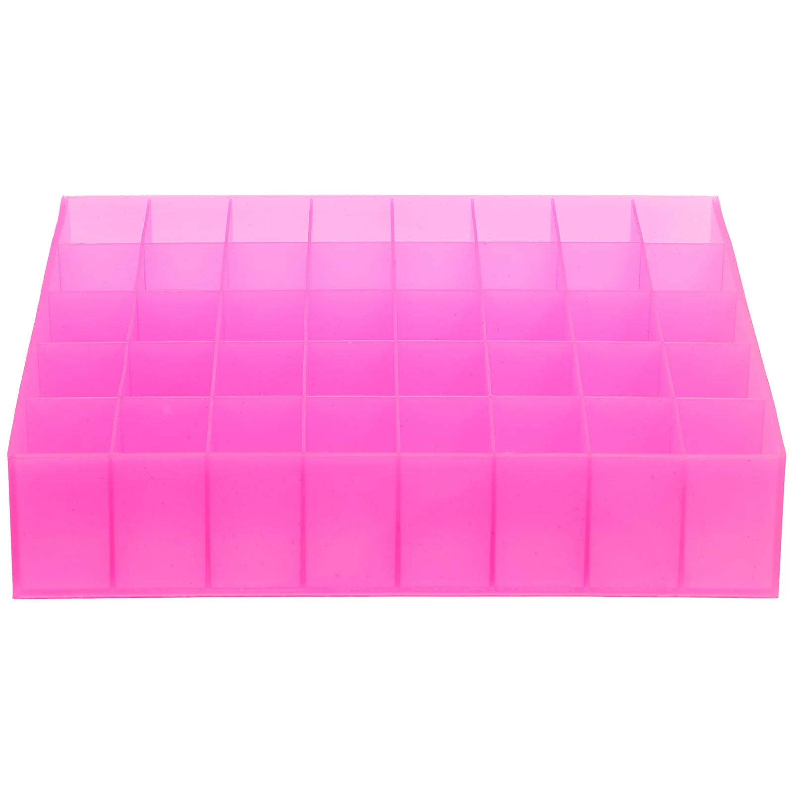 

Lipstick Holder Storage Box For Makeup Organizer Desktop Case Jewelry Ring Beads Canister Pink