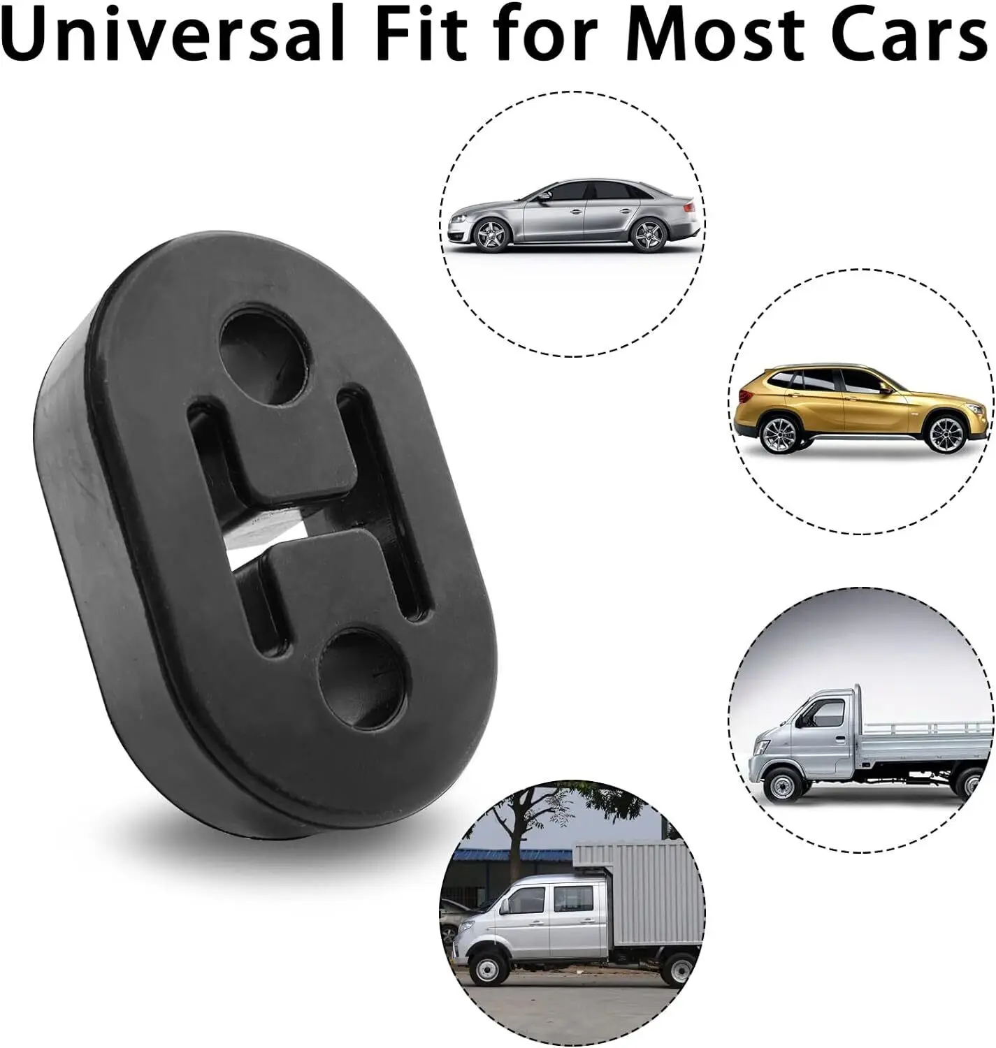 Universal 2pcs 4pcs Heavy Duty Rubber Exhaust Tail Pipe Mount Bracket Hanger Bushing Insulator Black Red