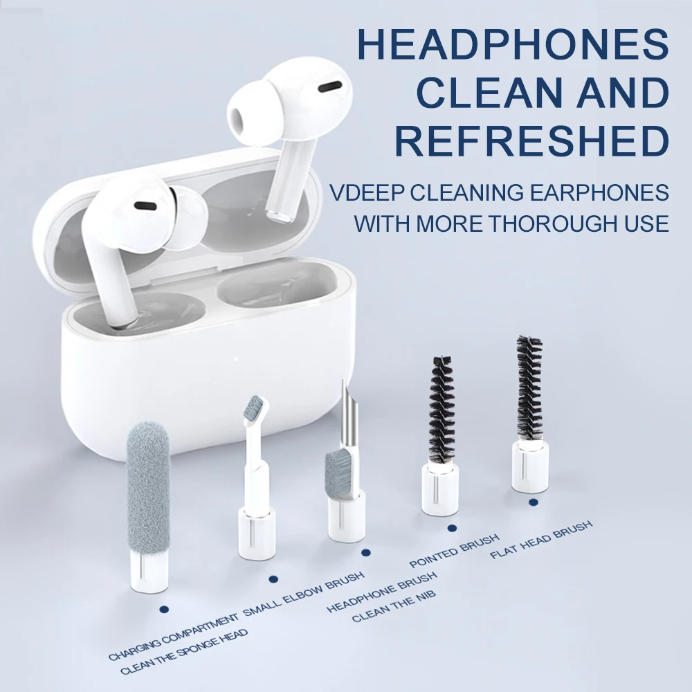 طقم تنظيف لوحة مفاتيح الهاتف اللوحي متعدد الوظائف 33 في 1 لهاتف iPhone Samsung AirPod وفرشاة إزالة المفاتيح ومزيل الشاشة #5