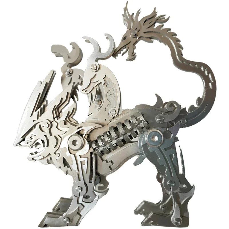 

3D Puzzle Chimera Metal Model Kits Mechanical Ancient Divine Beast Models DIY Assembly Toy - 98pcs