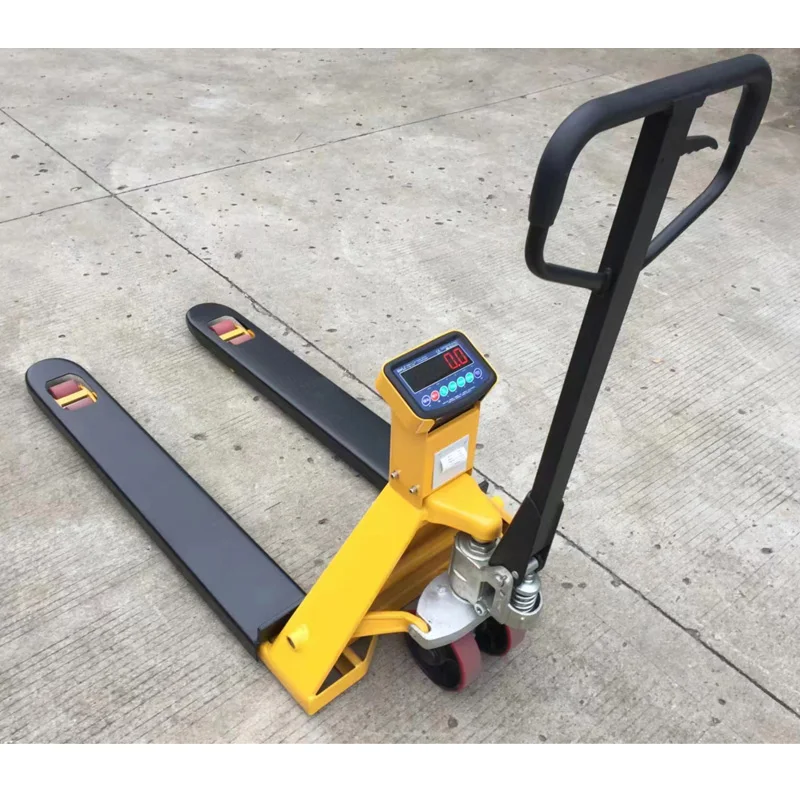 Hydraulic Pallet Truck Scale With Printer 2 Ton Stable Industrial Warehouse Hand Pallet Jack Scale