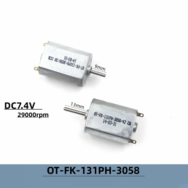 

OT-FK-131PH-3058 Motor DC DC 3.7V-7.4V 6V High Speed Mini 130 Upgrade Motor DIY RC Drone Toy Slot Car Boat Models