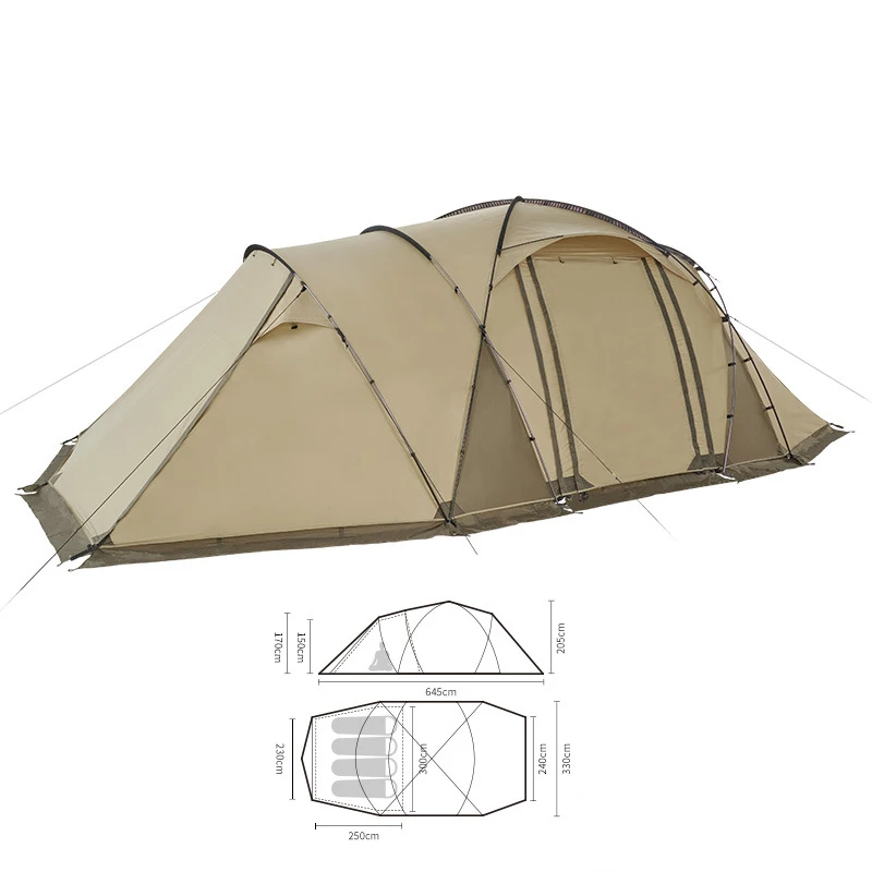 

5+ Person Tunnel Tent for Camping Suppliers Outdoor Tent UV WP Tear Resistant 4.6m