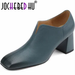 1948 jochebed hu】scarpe in vera pelle bocca profonda scarpe singole donna primavera autunno nuove scarpe da donna scarpe a punta tacchi alti donna