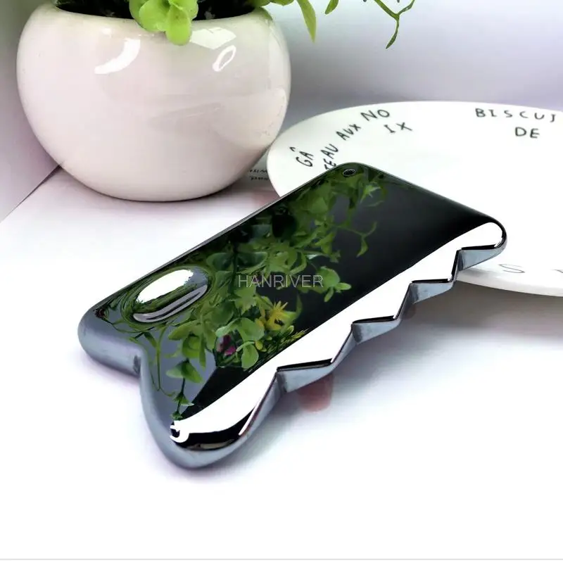 New Facial Energy Beauty Massage Stone Terahertz Gouache Scraper Face Body SPA Massager Gua Sha Board Promote Blood Circulation