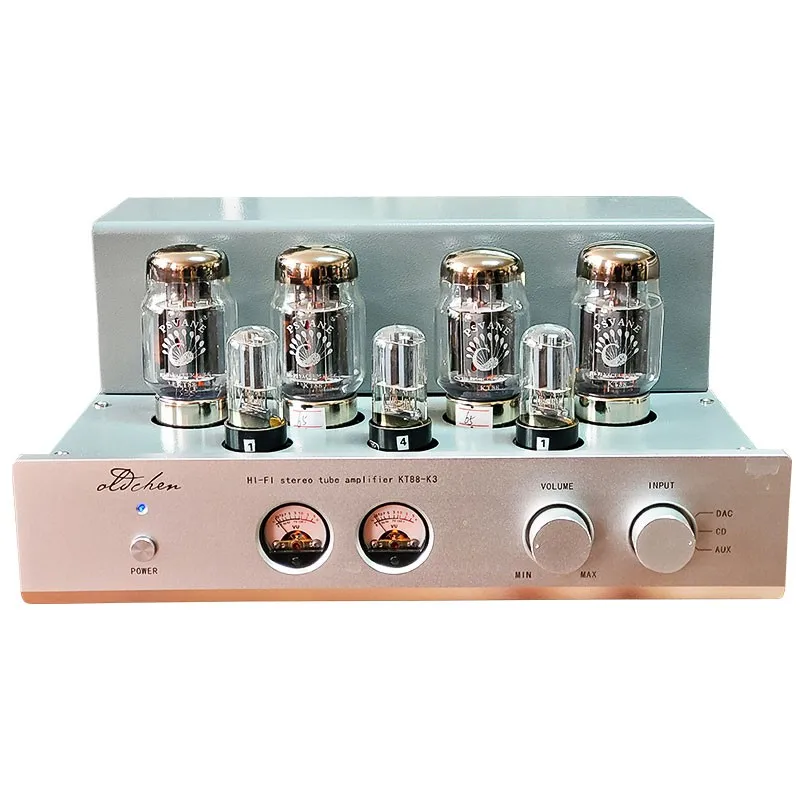 HiFiAMP KT88-K3 HI-FI Stereo Tube Amplifier Push Pull Tube Amplifier Bluetooth 5.0 45Wx2 VU Meter Standard/CV181-SE Tube Version