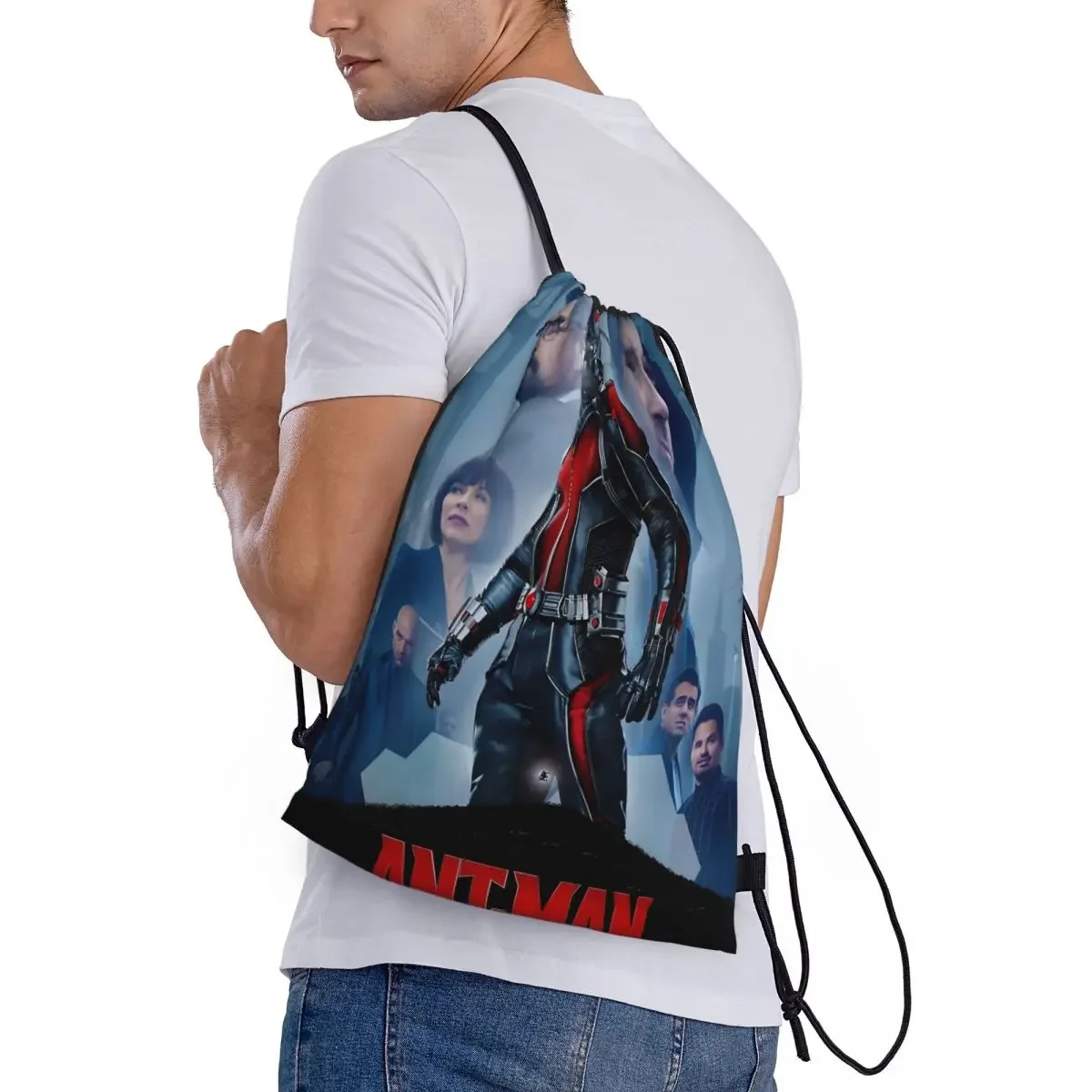 Drawstring bag Storage Portable Handbags Ant-Man Grocery Shopping Shoulder bags foldable Travel Bag