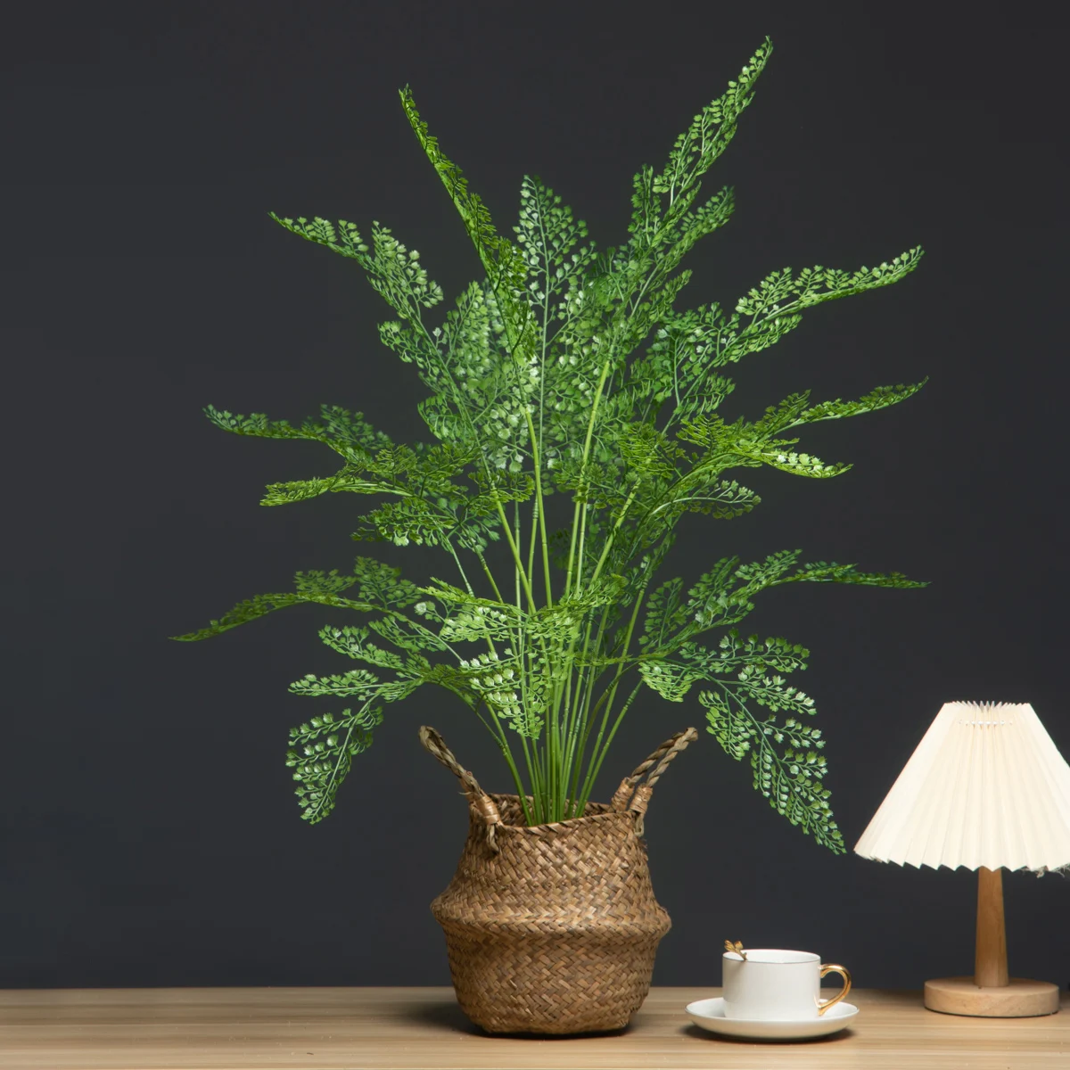 88 cm 18 Gabeln große gefälschte Palmenpflanzen künstliche Monstera-Kunststoff-Farnblätter künstlicher Palmenzweig für Hausgarten-Party-Dekoration – Detail 7