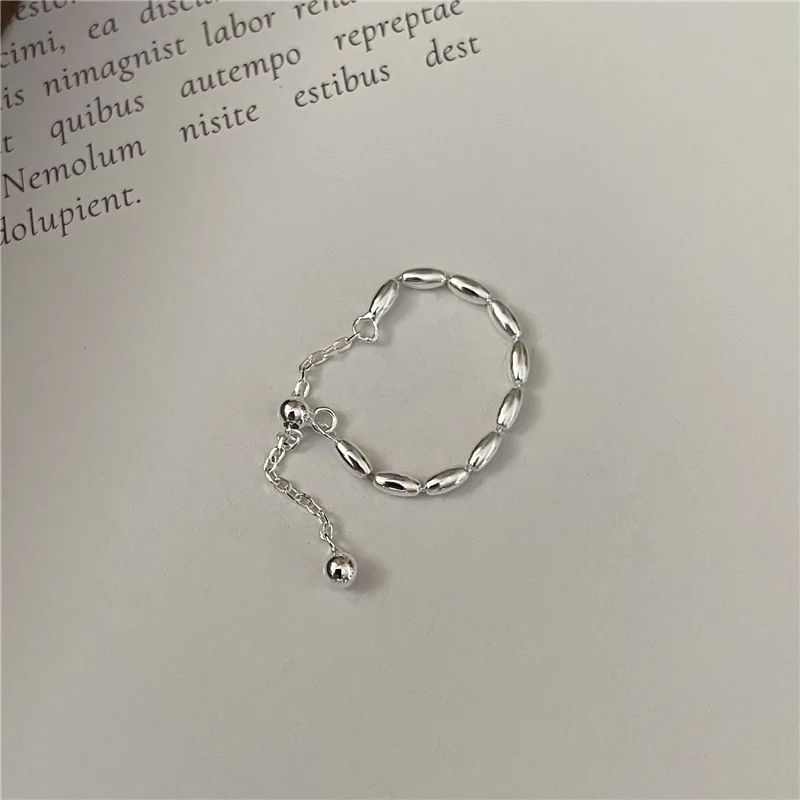 

Wholesale S925 Sterling Silver Sparkling Beaded Ring Korean Style Stack Chain Wedding Engagement Gift 14K Handcrafted Jewelry