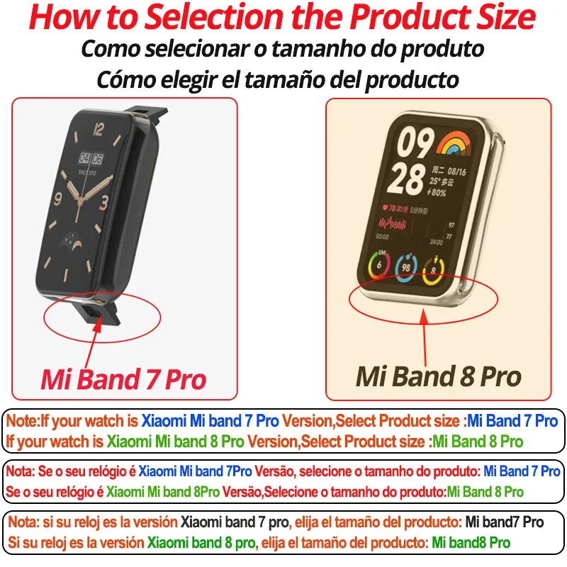 Para Xiaomi Mi Band 8 7 Pro correa inteligente wacth correa de nailon + funda de Metal para Mi Band 8 Pro pulsera para Mi Band 7Pro cubierta protectora