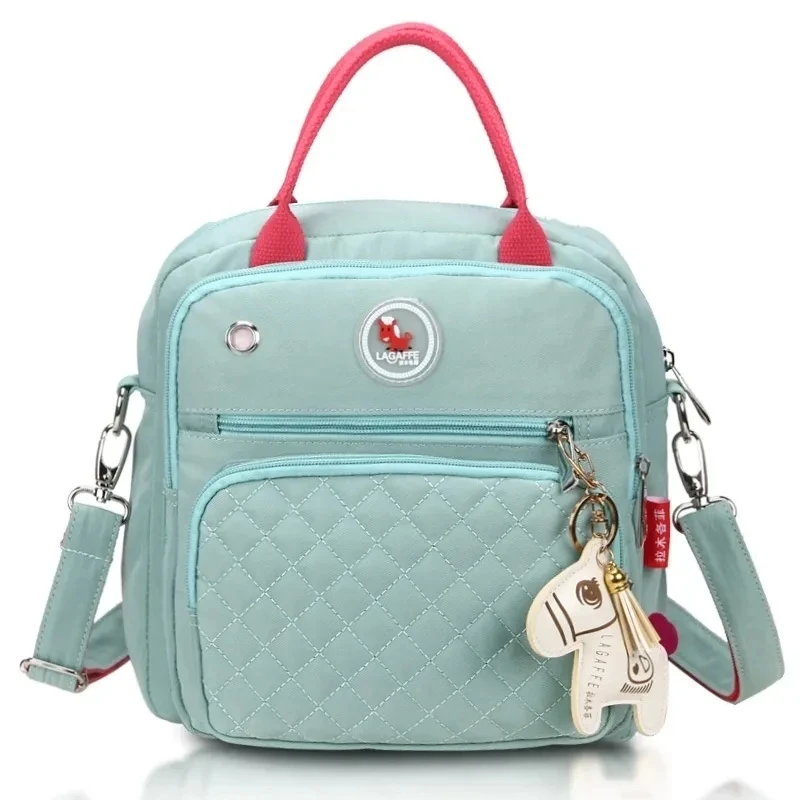 Fashionable Solid Color Baby Nappy Organizer Bag Mother Travel Casual Shoulder Bags Large Capacity Mummy Waterproof Handbag