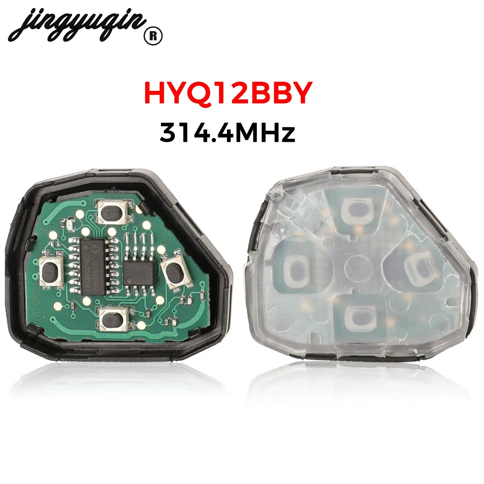 

Jingyuqin HYQ12BBY дистанционный Автомобильный ключ 314,4 МГц для Toyota Camry ключ для Toyota Camry, Avalon, Corolla Matrix RAV4 Venza Yaris Fob 3/4 кнопок