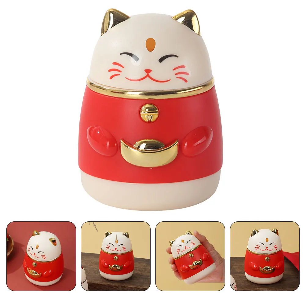 

Fortune Cat Toothpick Holder Dispenser Plastic Desktop Storage Box For Home Restaurant Decorative Organizer
