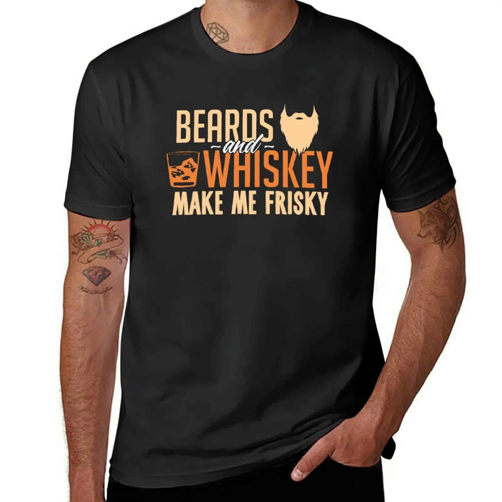 

Beard and wiskey T-Shirt anime clothes plus sizes for a boy mens champion t shirts