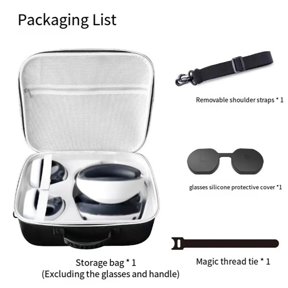 A86G NEW Carrying Case for PSVR2 Hard Travel Storage Protective Case Shockproof & Water-