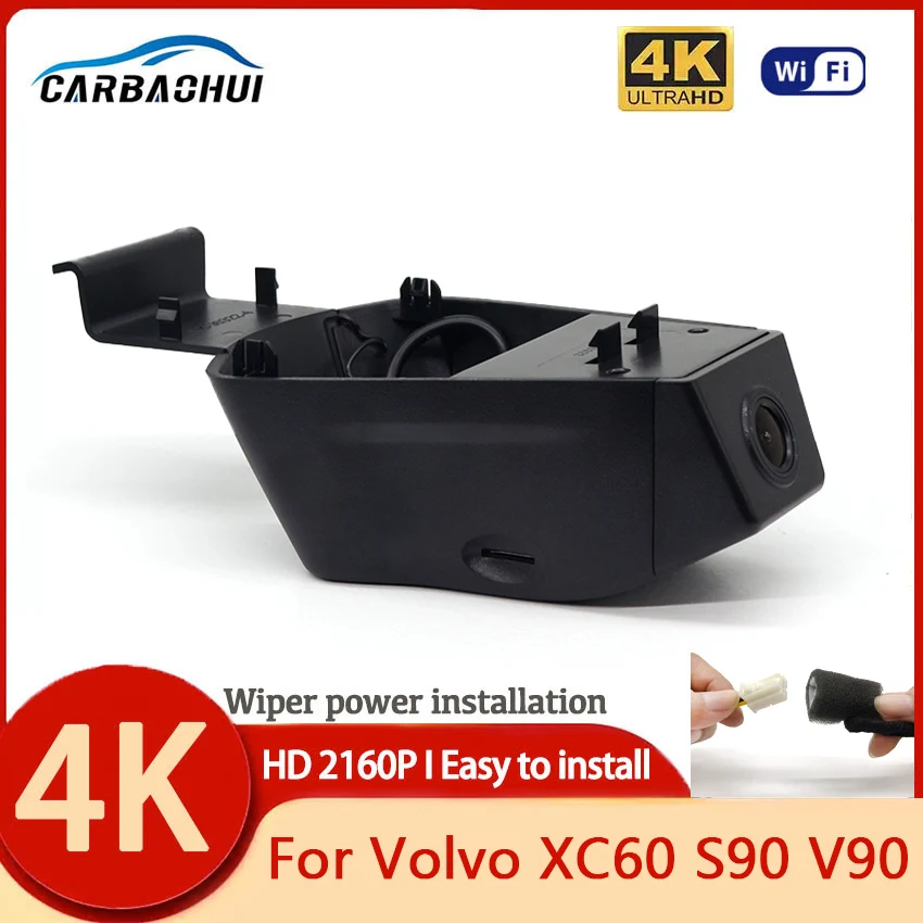 New!Plug and play Car DVR Wifi Video Recorder Dash Cam Camera For Volvo XC60 S90 V90 2022 2023 2024 4K Dashcam Recording Devices