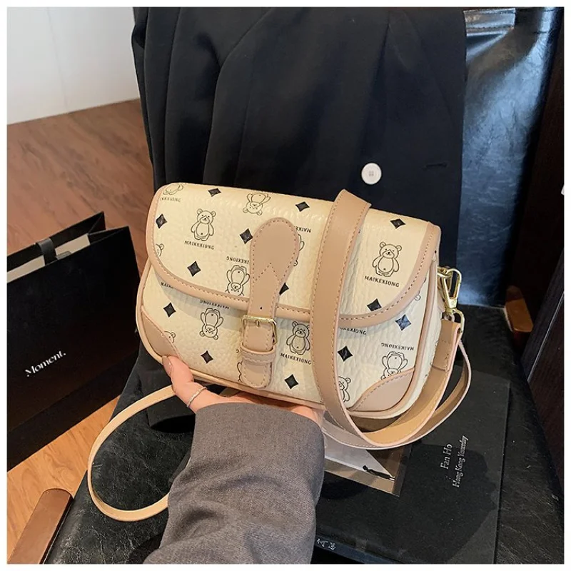 

Classic Popular Elegant Leather Messenger Bag For Ladies By Luxury Brand Famous Designer Shoulder Style Trend