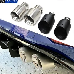 1 Pcs Matte Stainless Steel Car Exhaust Tip System Pipe Universal Exhaust Tip For VW GTI MK7 Golf7 Nozzle 63MM 60mm Muffler Tip