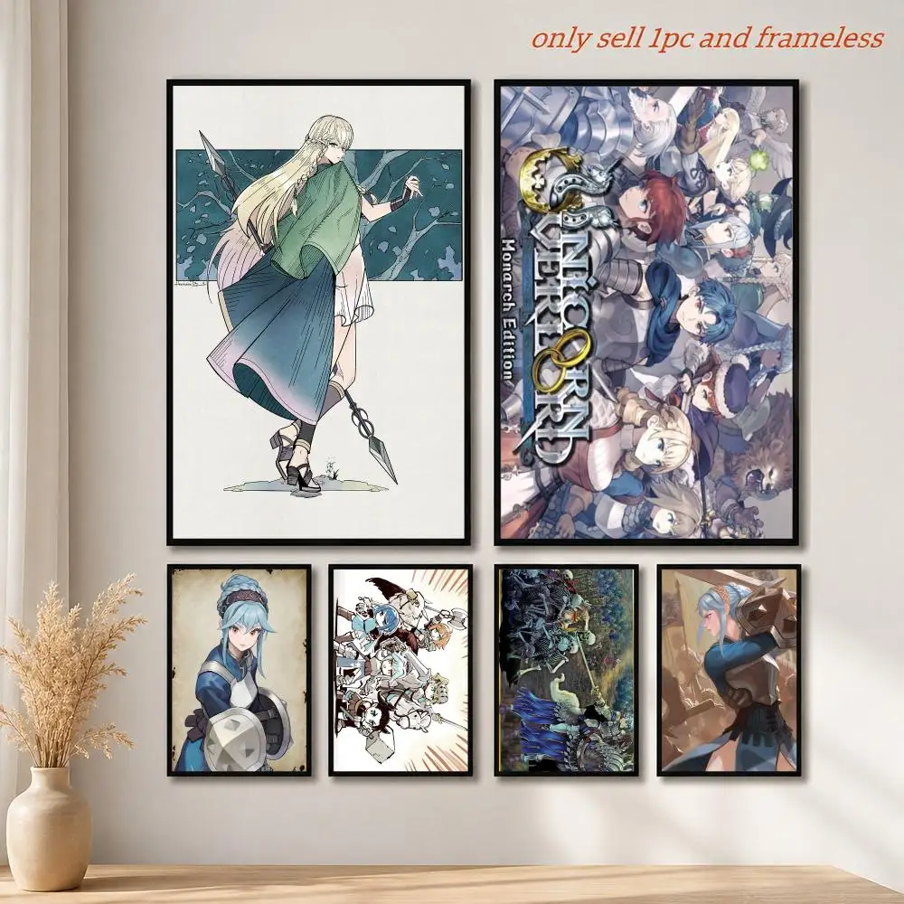 Game SRPG U-Unicorn Overlord Poster Mural HD Wall Decals for Bedroom Living Room Home Self-Adhesive Decor Gift