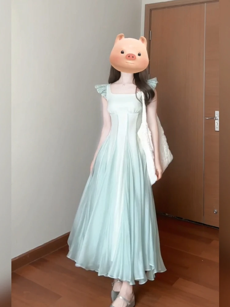 

XZY Fairylike Summer Dr, женская юбка-миди трапециевидной формы больших размеров, романтическая волнистая подол, мятная волна, повседневная праздничная одежда