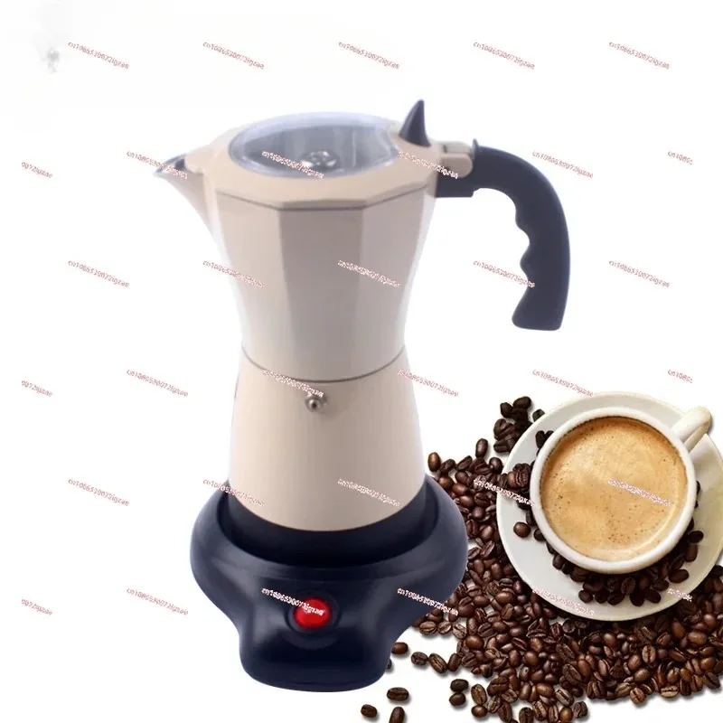 Electric Moka Maker 300ml Multi-function Espresso Italian Coffee Machine Home Office Aluminum Coffee Percolators Pot EU