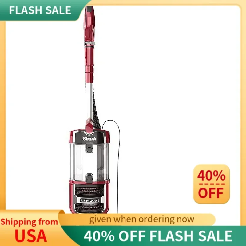 

QWShark ZU561 Navigator Lift-Away Speed Self Cleaning Brushroll Lightweight Upright Vacuum with HEPA Filter,Red Peony