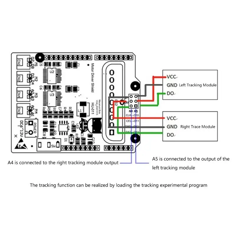 High Efficiency 4-Channel Motor Driver Board HU-011 DC6-12V Four Way Motor Drive Expansion Circuit Board