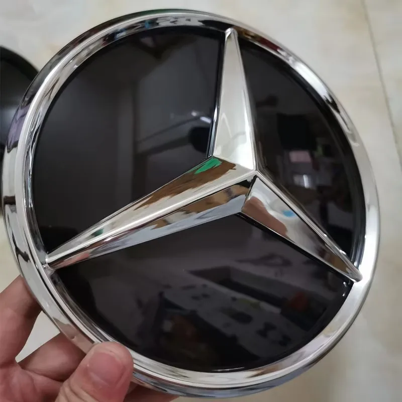 Grill Badge 3D Mirror Front W205 Emblem W212 W213 W204 ML W166 CLA C117 A W176 W177 C W204 E GLK X204 GLA GLC GLE B For Mercedes