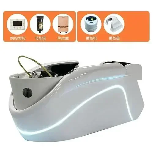 Qnew Electric Intelligent Massage Shampoo Bed Automatic Water Circulation Head Treatment Integrated Barber Shop Flushing Bedss