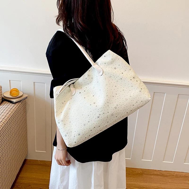 New Lightweight Daily Commute Shopping Shoulder Bag Arrival Minimalist Linen Tote Bags for Women Drawstring Tassel Large Handbag