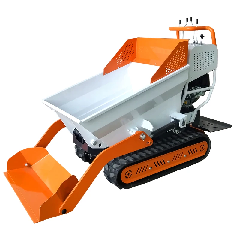 CE Approved 500kg Loading Capacity power mini wheelbarrow Customized Track crawler mini Dumper