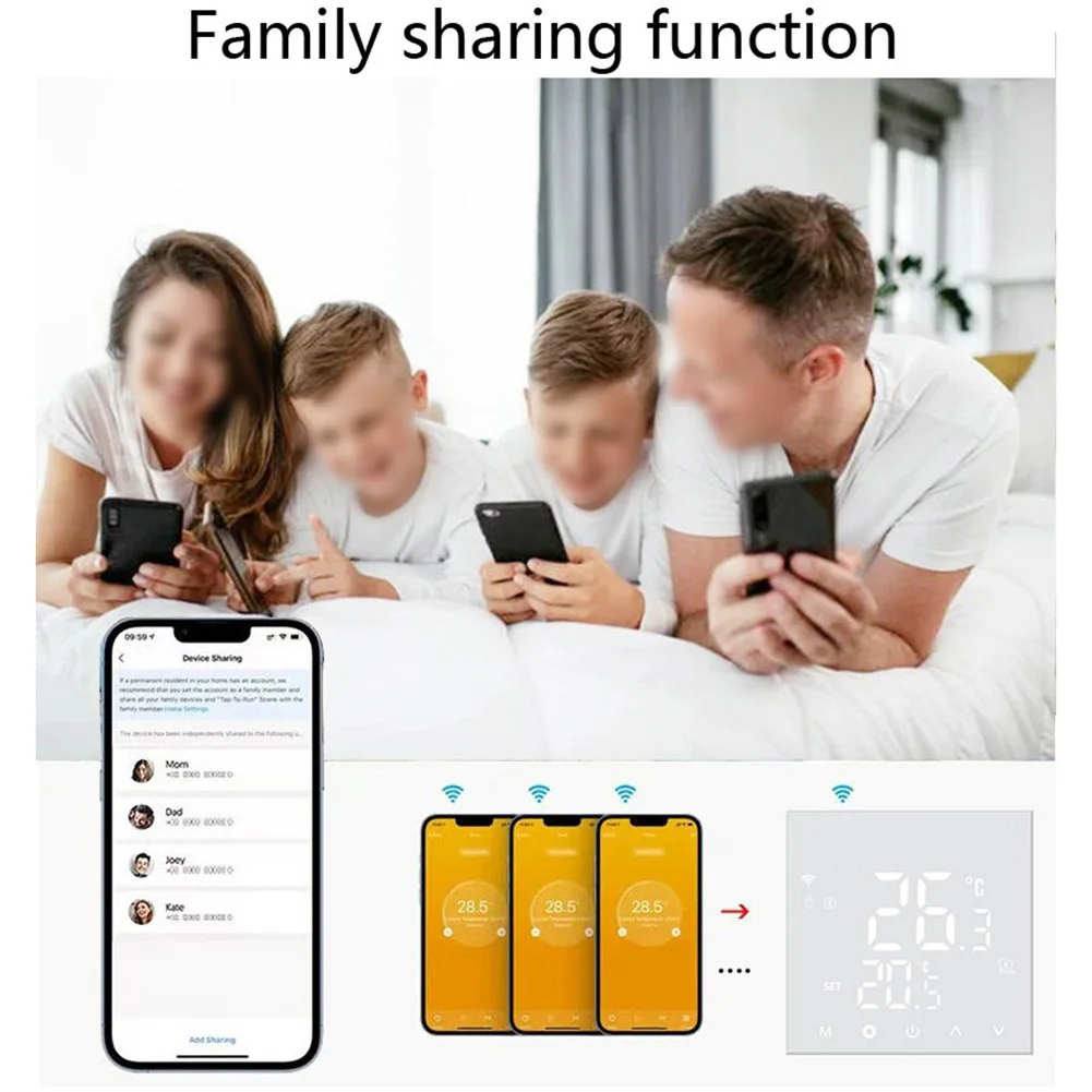 For Tuya WiFi Smart Thermostat，Electric Heating Water Gas Boiler Temperature Controller Works With Googles Home Alexas