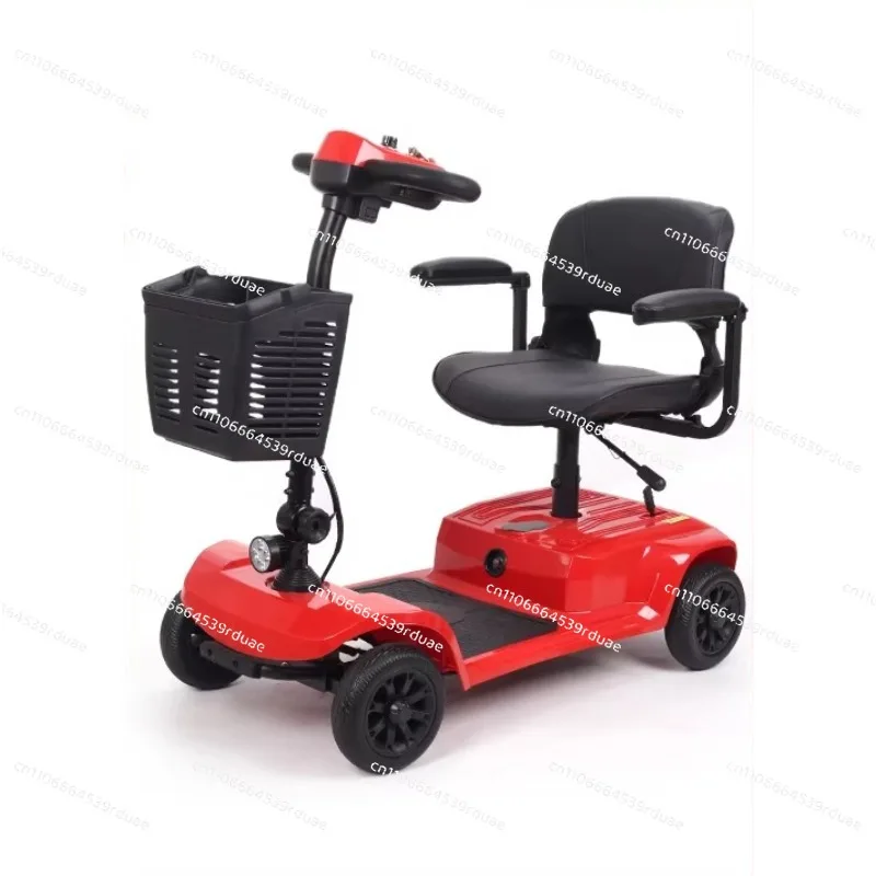 

Smart four-wheeled elderly home adult folding electric scooter is ultra-light and small, and does not require a driver's license