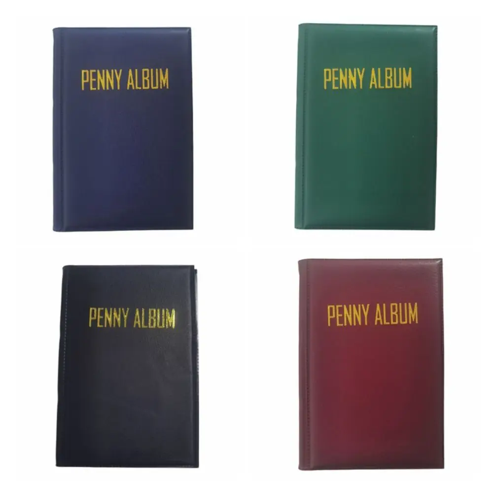 المحمولة لمكافحة خسر بيني جمع الألبوم الجلود البلاستيكية فيلم عملة التخزين المنظم متعدد الاستخدام 108 عملة جمع كتاب المنزل