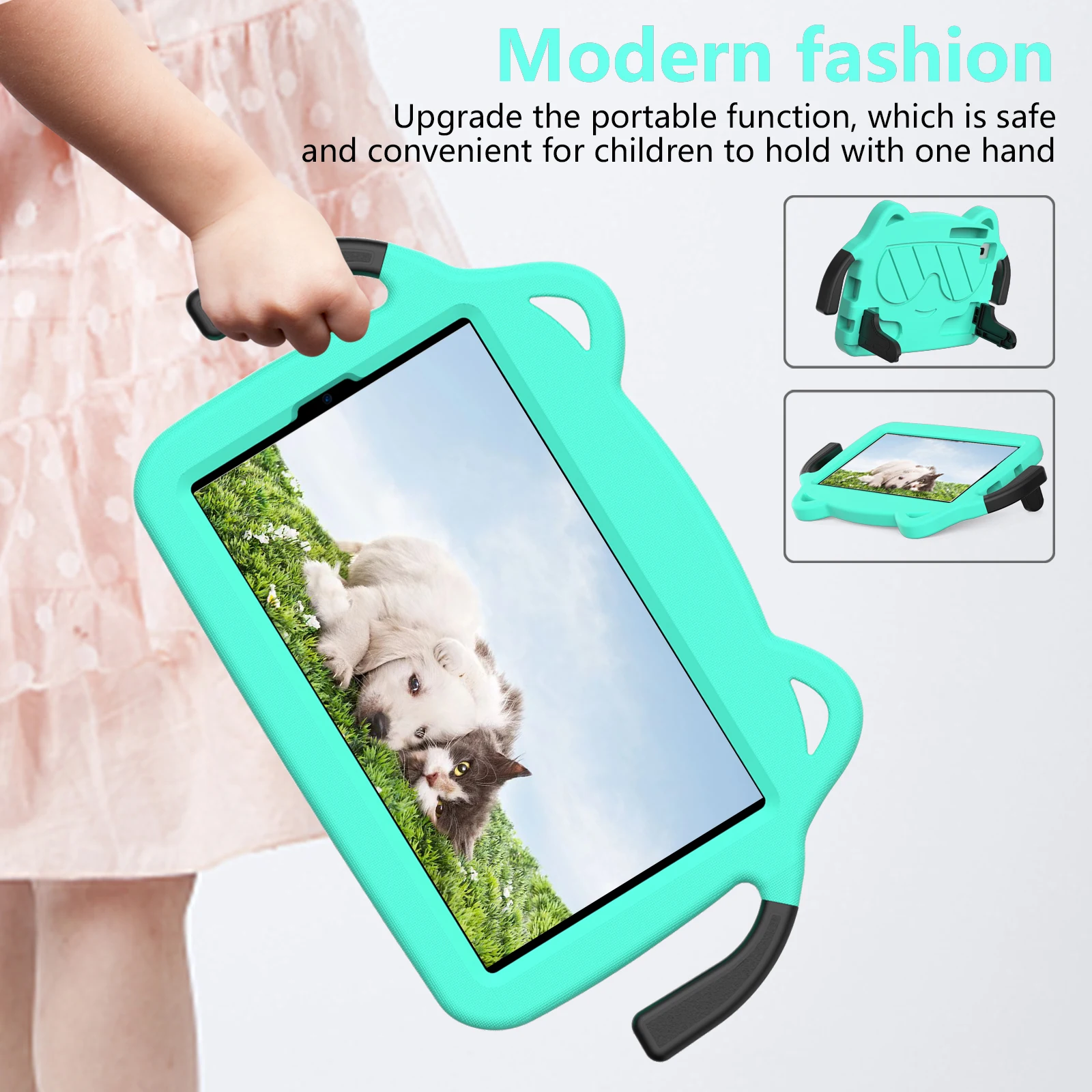 Cute Cartoon EVA+PC Kids Case for Samsung Galaxy Tab A7 Lite 8.7 inch Little Hand Kids Cover for SM-T220 T225 2021 6