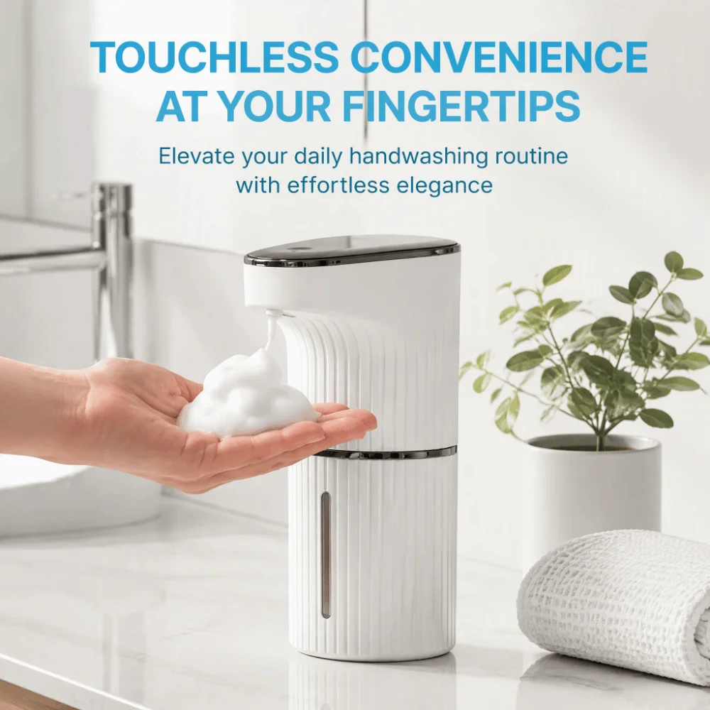 350ml Capacity Automatic Sensor Soap Dispenser USB Rechargeable Liquid/Foam Hand Sanitizer Dispenser Desktop Compatible