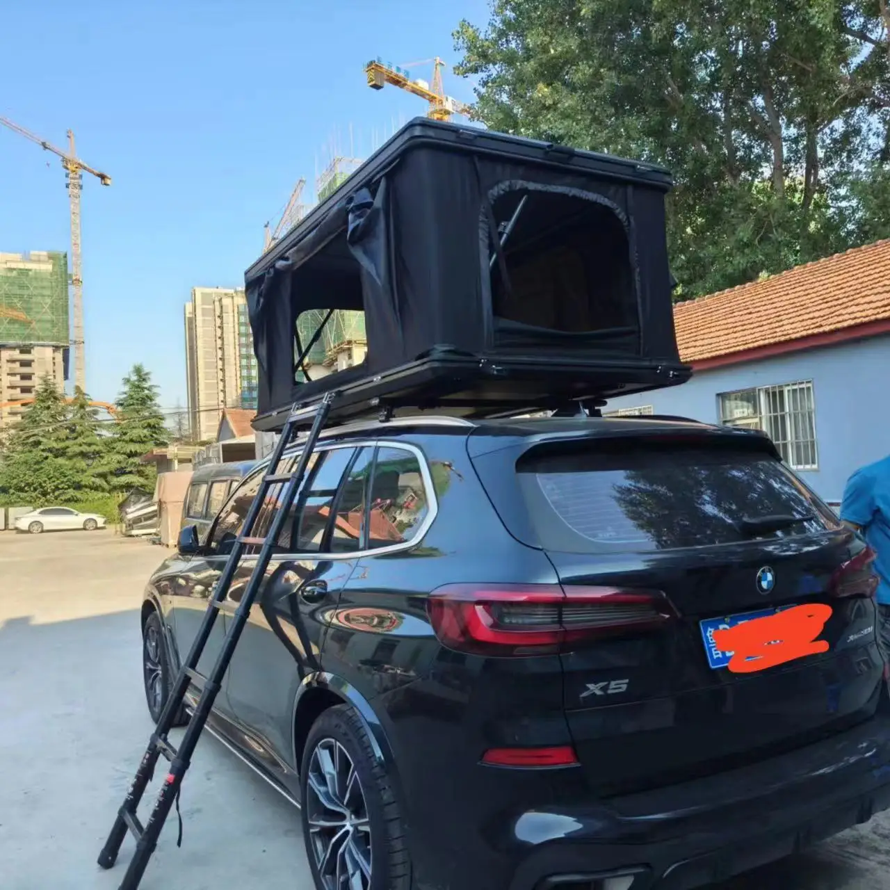 

WJW DZ Расширенная настройка, одна спальня, Rip-stop, водонепроницаемая ткань, палатка на крыше автомобиля для кемпинга, алюминиевая твердая оболочка, верх на крыше автомобиля