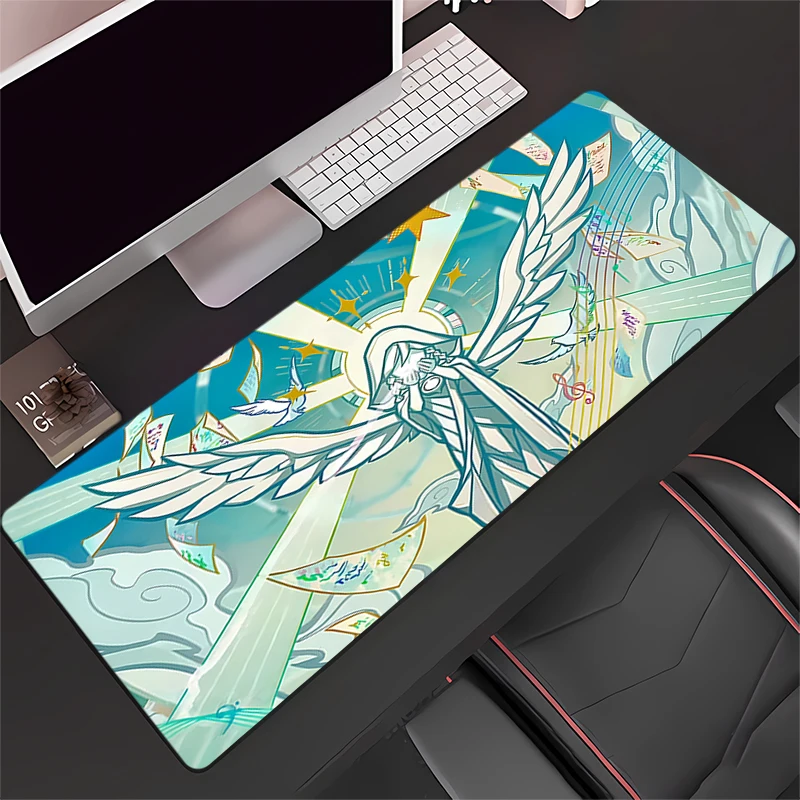 Mouse Pad Non-Slip Rubber Edge locking mousepads Game play mats notebook computer Barbatos G-Genshin Impact Mousepad Home Decor